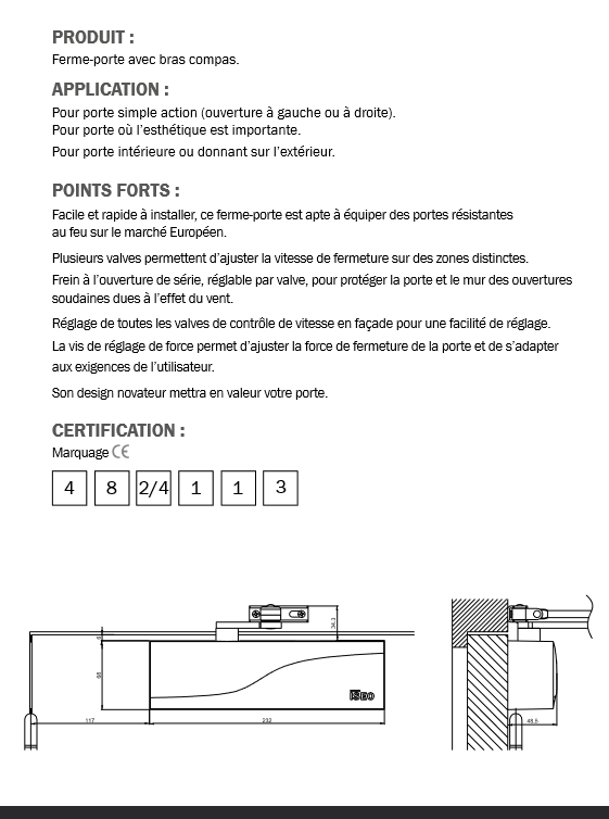 FERME PORTE ISEO IS 110