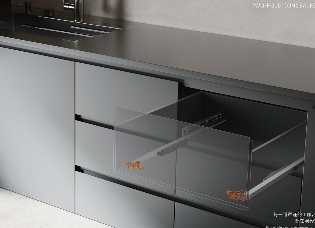 COULISSE TIROIR BAFB CONCEALED SOFT CLOSE