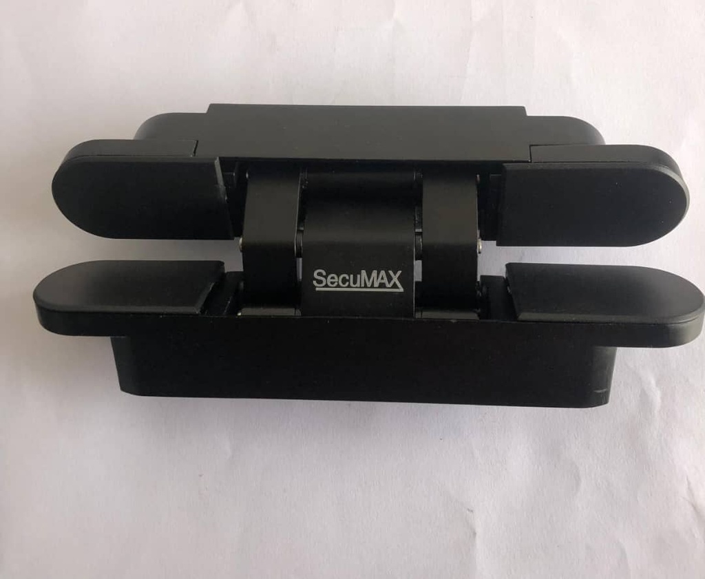 PAUMELLE SecuMAX INVISIBLE PORTE BOIS NOIR ZINC 150*25 E 35mm ARGENT PAIRE