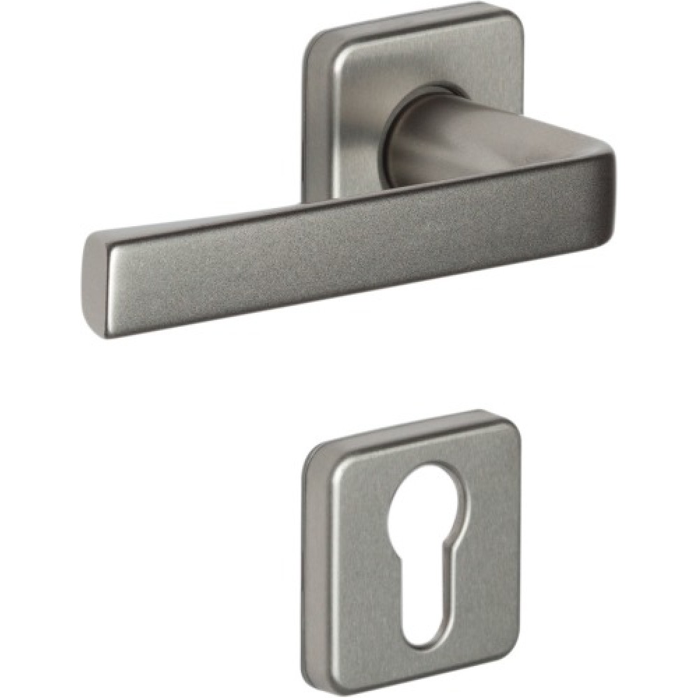 POIGNÉE ROSACE VACHETTE KAZA ARGENT